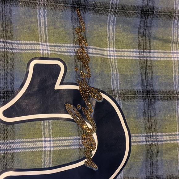 NWT True Religion HS Brushed Flannel Womens Button Up Long Sleeve Iris Medium - Picture 11 of 11